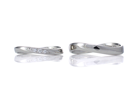 アトリエ春の結婚指輪「シャルール」にダイヤモンドをアレンジ