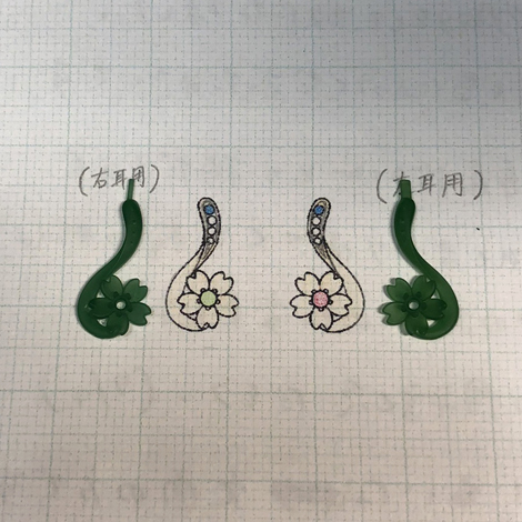 桜ピアス　オーダーメイド