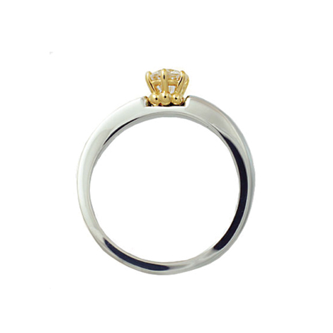 プラチナとゴールドのコンビが素敵な婚約指輪