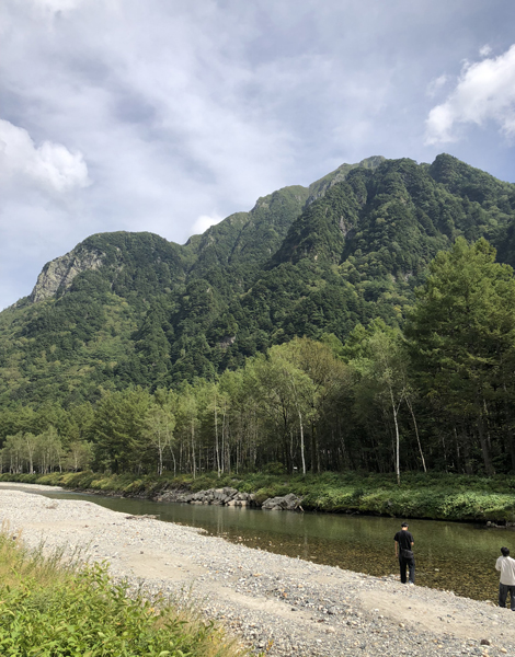 大正池側