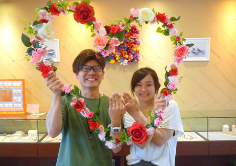 滋賀県近江八幡市よりお越しのお二人は自分たちで結婚指輪の原型を制作されました☆