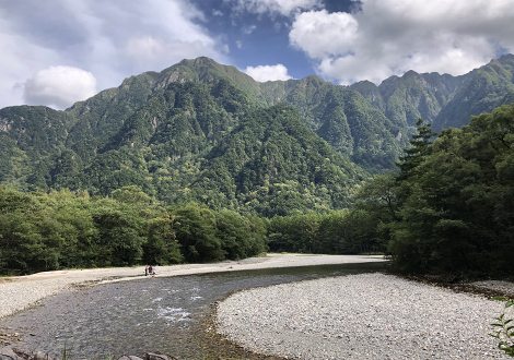 大正池側