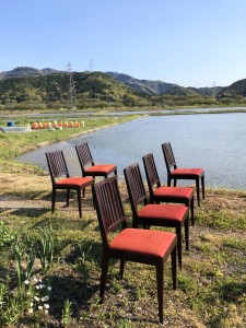 椅子を洗う