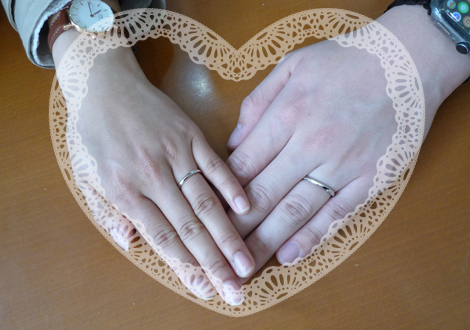 結婚指輪の原型を制作されました