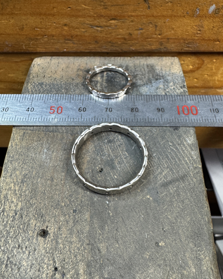 大きなサイズ オーダーメイドマリッジリング