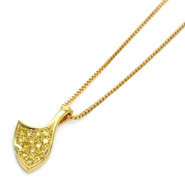 １８金銀杏のペンダント