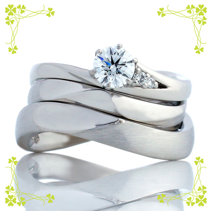 [イニシャルをアレンジしてデザインした結婚指輪（ｓ1040）