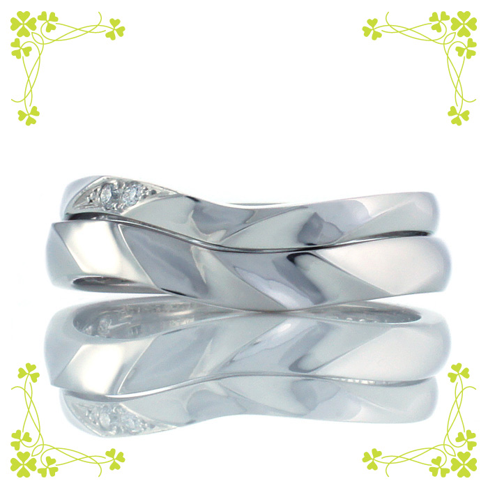 エンゲージリングに合わせた形の結婚指輪（ｓ1046）