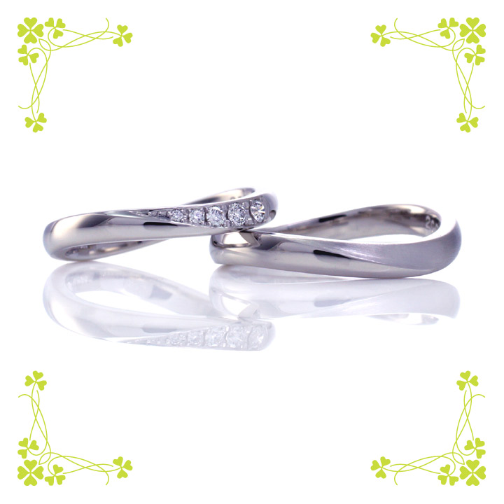 緩やかなカーブの曲線が美しい結婚指輪(s1197)
